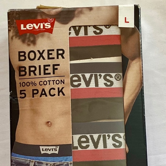 Levi’s Men Boxer Briefs Pack of 5. Brand New in a Box - Picture 1 of 5